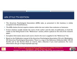 APA Citation Guide (7th edition) : Powerpoint Presentations.